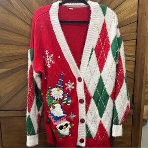 Ugly Sweater Festive Red and Green Women's Sweater